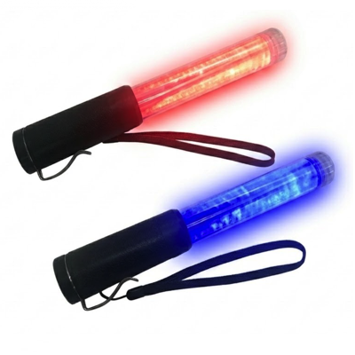 LED Traffic Baton Light With Magnetic Base RED & BLUE 2-IN-1 LED